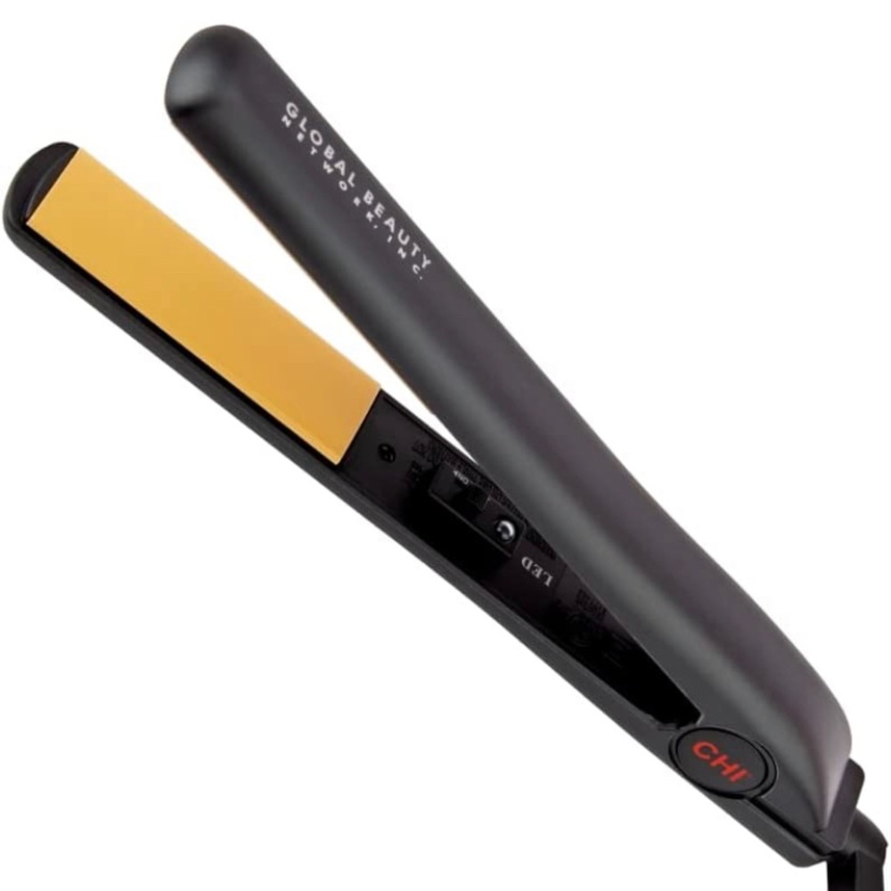 CHI Original Ceramic Hair Straightening Flat Iron | 1" Plates | Black